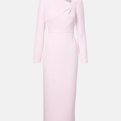 Roland Mouret Asymmetric Draped Crêpe Midi Dress