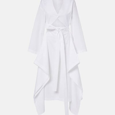 Alaïa Cutout Cotton Poplin Midi Dress