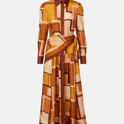 Zimmermann Como Printed Silk Shirt Dress