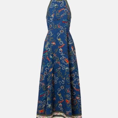 Alémais Cove Printed Halterneck Maxi Dress