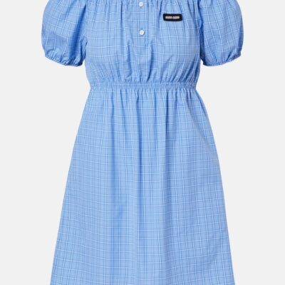 Miu Miu Checked Cotton Poplin Minidress