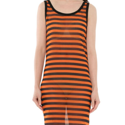 Givenchy Podium Sleeveless Dress in Black/orange Black / 36