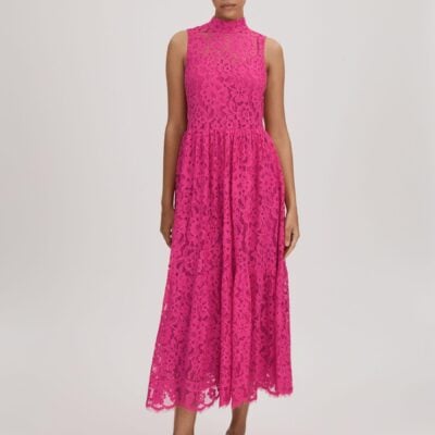 Florere Lace Tie Back Midi Dress