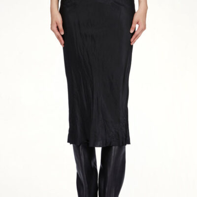 Rick Owens Knee Bias Skirt in Black / 38