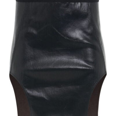 Rick Owens Diana Mini Denim Skirt in Black / It 38