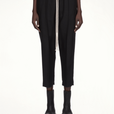 Rick Owens Drawstring Astaires Cropped in Black / 38