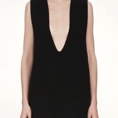 Rick Owens V Tank Sweater in Black / Xs