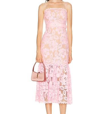 self-portrait Crochet Lace Midi Dress