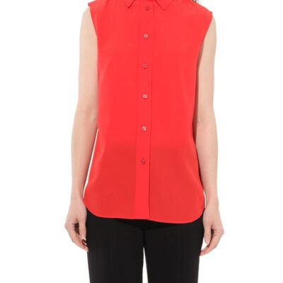 Givenchy Sleeveless Shirt in Red / 34