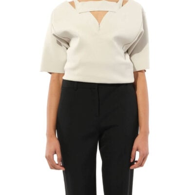 Rick Owens Sling Double Top in Pearl White / S