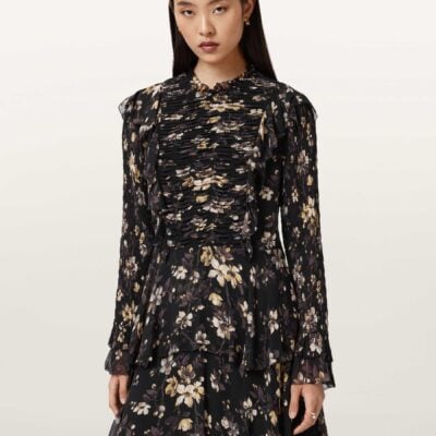 AllSaints Black Portia Dress