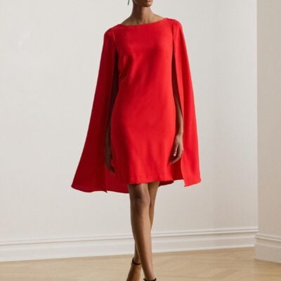 Lauren Ralph Lauren Red Petra Long Sleeve Cocktail Dress