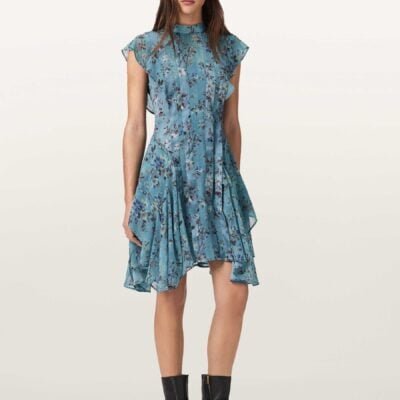 AllSaints Blue Fleur Dress