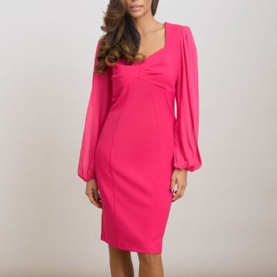 Gina Bacconi Pink Della Crepe Dress
