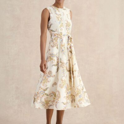 Hobbs Cream Petite Uma Dress
