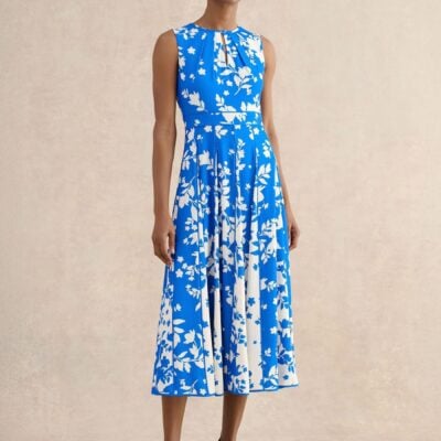 Hobbs Blue Petite Angelica Dress