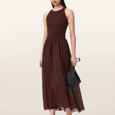 AllSaints Brown Zenia Dress