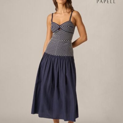 Adrianna Papell Blue Drop Waist Dress