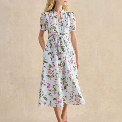 Hobbs Pale Blue Petite Clarissa Dress