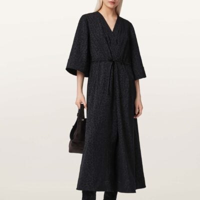 AllSaints Black Diana Dress