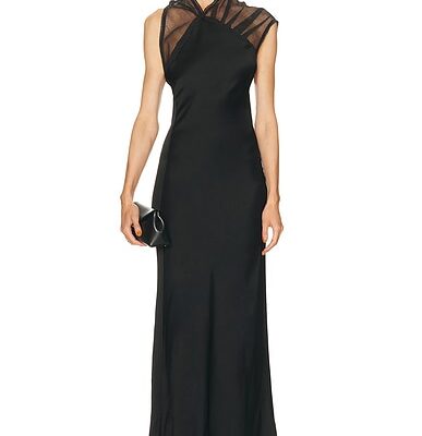 Victoria Beckham Mesh Detail Gown