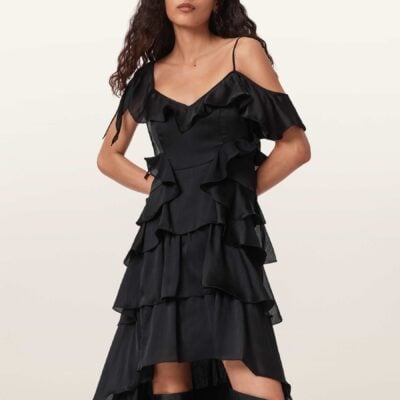 AllSaints Black Sienna Dress