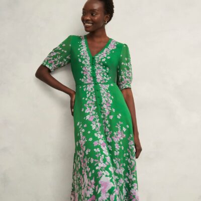 Hobbs Green Ana Silk Dress