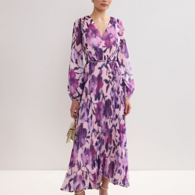 Phase Eight Purple Natalia Floral Print Dress