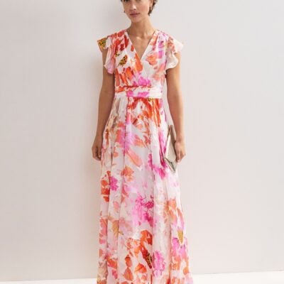 Phase Eight Pink Liana Burnout Dress