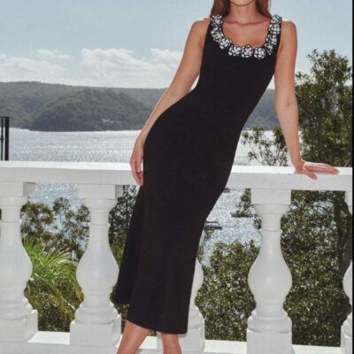 Elliatt Black Marina Midi Dress