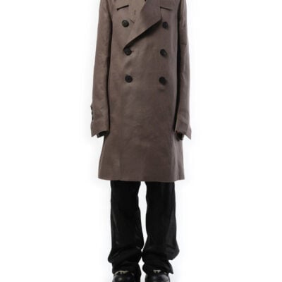 Rick Owens Officer Coat in Dust Brown / 38
