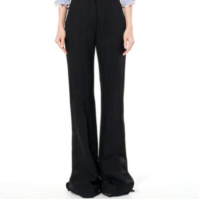 Alexander Mcqueen Light Wool Pant in Black / It 40