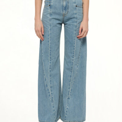 Maison Margiela Cut Out Waistband Relaxed Fit Denim Jeans Blue / 36