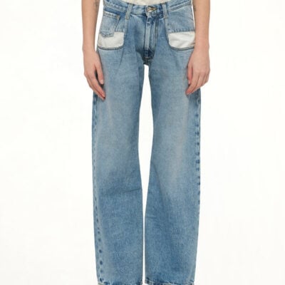 Maison Margiela Straight Jeans with Contrasted Pockets Blue / It 36