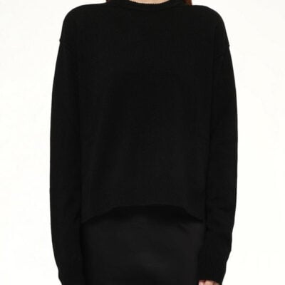 Rick Owens Round Neck Sweater in Black / Xs