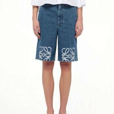 Loewe Anagram Shorts Af in Jeans Blue / 34
