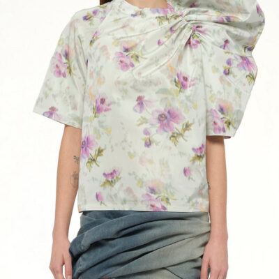 Loewe Draped Top in Light Blue/multicolour Blue / 34