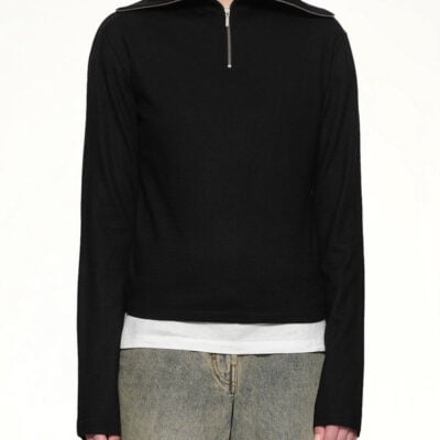 Entire Studios Apex Wool Top in Black / Xs