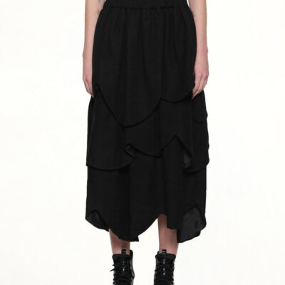 Noir Kei Ninomiya Gathered Skirt in Black / Xs