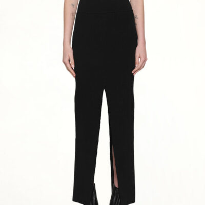Rick Owens Short Sliced Skirt in Black / S