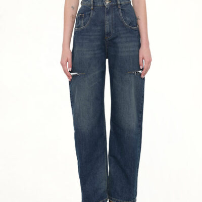 Maison Margiela Slash Denim Jeans in Washed Indigo / 40