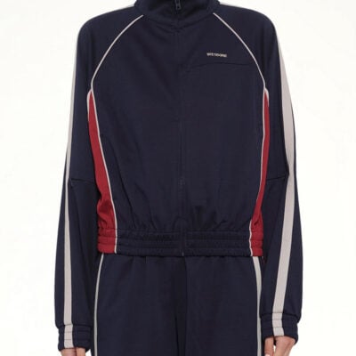 We11done Contrast Track Jacket in Navy / Xs