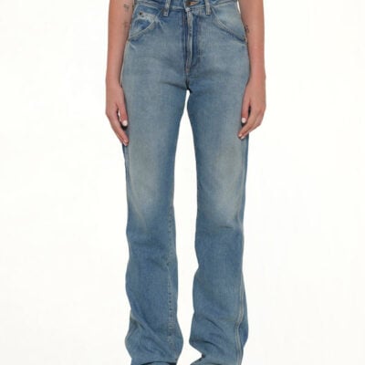 Maison Margiela Straight 5 Pocket Jeans in Light Blue Indigo / 25