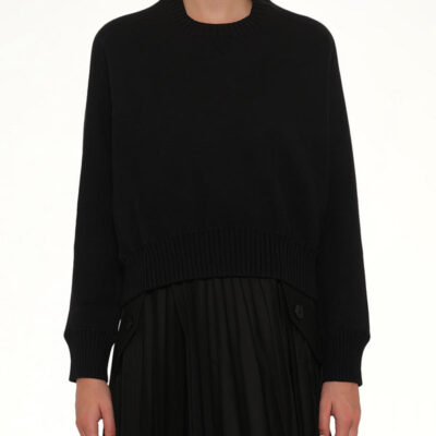 Sacai Cotton Cashmere Knit Pullover