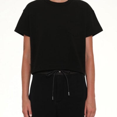 Sacai S Cotton Jersey T-shirt in Black / 1