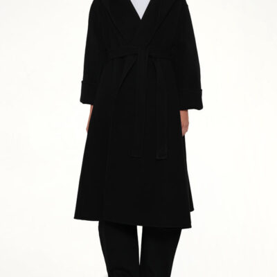 Alaia Hood Wrap Coat