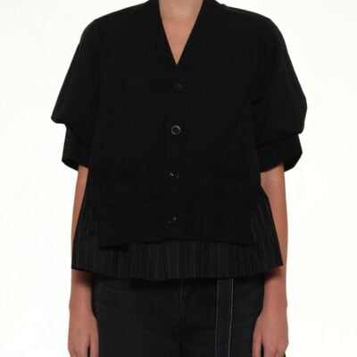 Sacai Chalk Stripe X Cotton Knit Cardigan