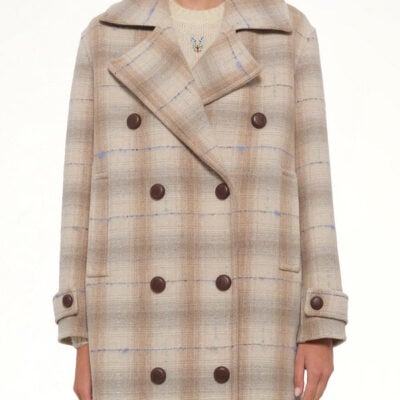 Loewe Wool Check Coat