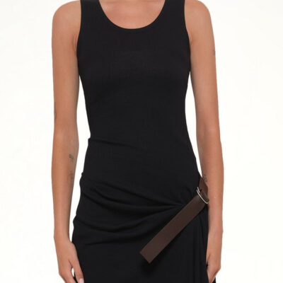 Loewe Belted Tank Dress in Black / Xs