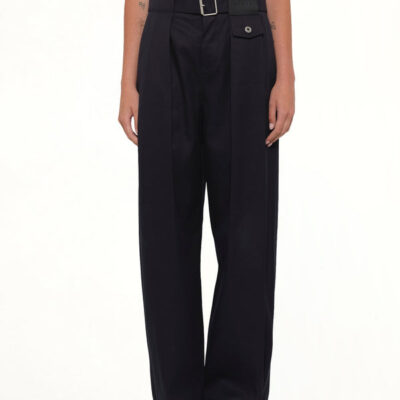 Loewe Belted Trouser Af in Dark Navy / 38